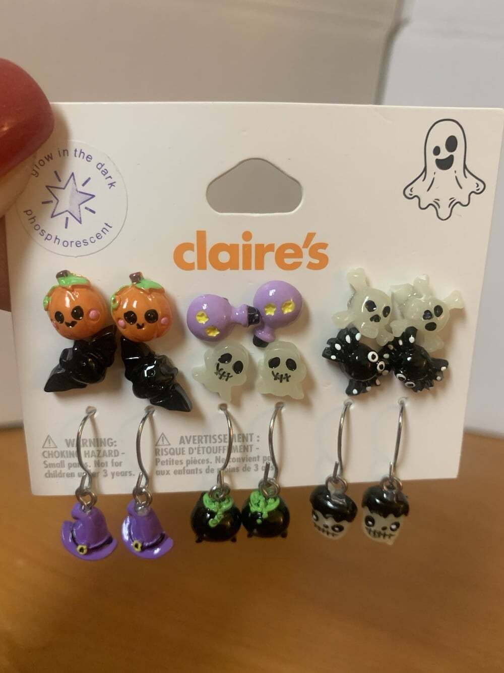 Claire's Halloween Earrings Set of 9 Pair New on Card, Super Cute